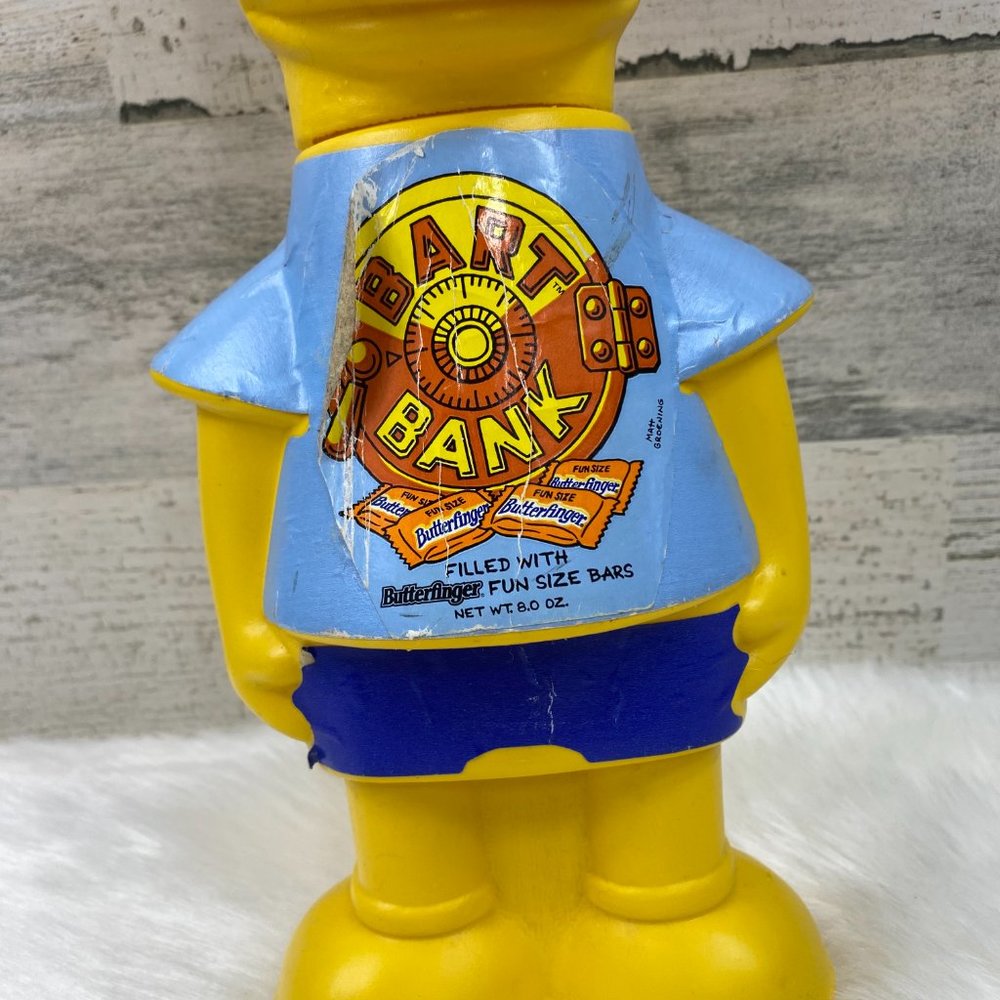 Vintage Butterfinger Plastic Bart Bank 1990 12.5" - Picture 3 of 13